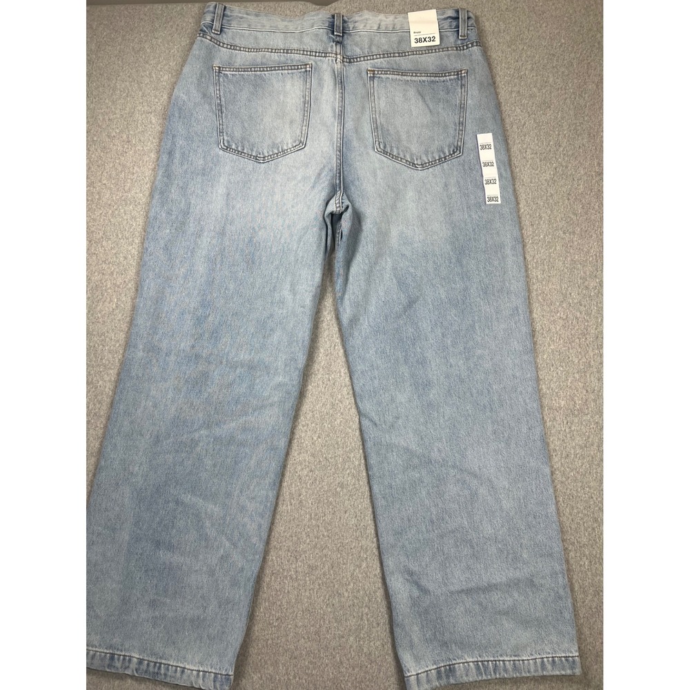 Original Use Baggy Jeans Mens 38X32 Light Blue NWT Wide Leg Relaxed Streetwear - Picture 6 of 6